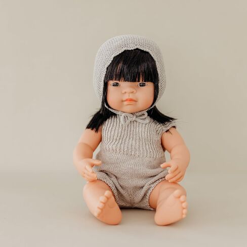 Miniland Educational - 15'' Anatomically Correct Baby Doll, Asian Girl in Saudi Arabia