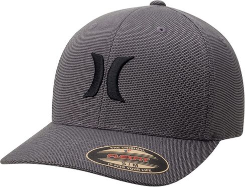 Hurley Men's Caps - One & Only Flexfit Textures Cap - Fitted Hats for Men, S-XL, Size Small-Medium, Light Grey in Saudi Arabia