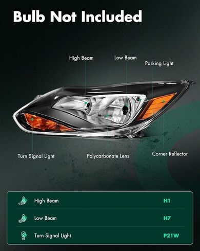 SCITOO Headlight Assembly Fits For 2008-2014 for Ford For E-150 2008-2014 for Ford For E-250 2008-2019 2021 for Ford For E-350 Super Duty Headlamp Driver Side in Saudi Arabia