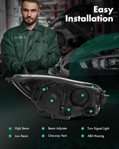 SCITOO Headlight Assembly Fits For 2008-2014 for Ford For E-150 2008-2014 for Ford For E-250 2008-2019 2021 for Ford For E-350 Super Duty Headlamp Driver Side in Saudi Arabia