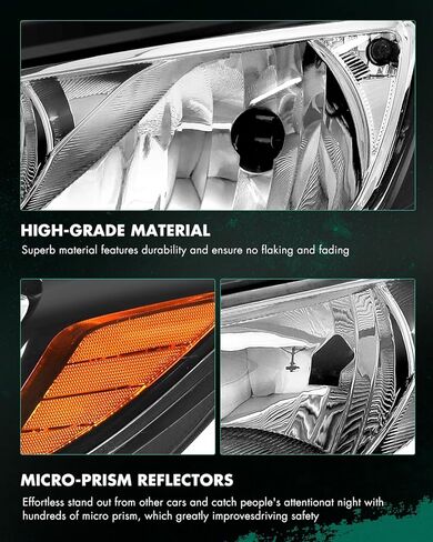 SCITOO Headlight Assembly Fits For 2008-2014 for Ford For E-150 2008-2014 for Ford For E-250 2008-2019 2021 for Ford For E-350 Super Duty Headlamp Driver Side in Saudi Arabia