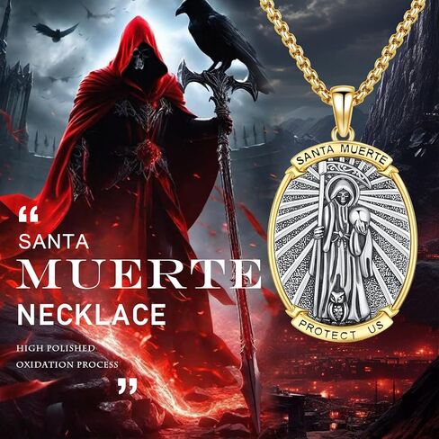 Archangel Raphael Necklace 925 Sterling Silver Saint Raphael Amulet Pendant Necklaces, Turquoise Patron Saint Raphael Jewelry for Men Women with 22 in Chain in Kuwait