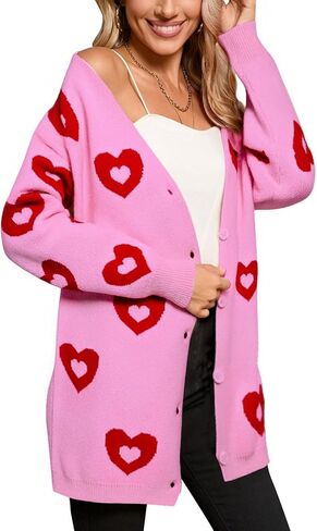 Women's Cardigan Sweaters Fall Winter Button Down Cardigans Long Sleeve Loose Casual Sweater Coat in Kuwait