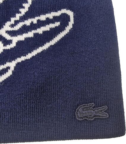 Lacoste Wool Crocodile Beanie in Saudi Arabia