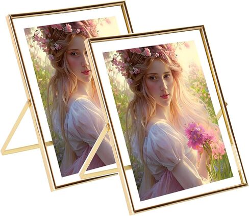 2 Pack Floating Frame For Photo Sizes (7x9,7x8,6x8,5x7), 8x10 Black Metal&Glass Floating Frames 8 x 10,Classy Photo Frames for Wedding Signs/Office,8 by 10 Industrial Float Frame in Saudi Arabia