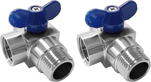 Beduan 1/4" NPT Mini Ball Valve, Male to Female Stainless steel 90 Degree Street Elbow Shut Off Valve in Kuwait