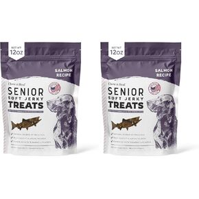 مضغ + شفاء مختبرات كبار السن يعامل سمك السلمون المتشنج الناعم - 5 أوقية من أوميغا متشنج - ملحق مشترك للكلاب مع سلمون ألاسكا البري والكركم - صنع في الولايات المتحدة الأمريكية in Kuwait