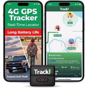 Tracki GPS Tracker للمركبات بدون رسوم شهرية، تكنولوجيا أمريكية الصنع. جهاز تتبع السيارة بنظام تحديد المواقع 4G LTE. مسافة غير محدودة، الولايات المتحدة والعالم. صغير محمول في الوقت الحقيقي مغناطيسي صغير. مع اشتراك لمدة 12 شهرًا in Kuwait