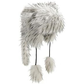 Adult Kid Bear Winter Hat with Earflap Furry Tail Faux Fur Cartoon Animall Hat Ladies Russian Ushanka Winter Warm Cap Cute Pompoms Beanies Cap for Halloween Xmas Birthday in Kuwait