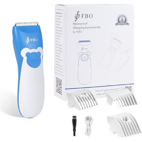 FBO Baby Hair Clippers,Pro Electric Hair Trimmer,Quiet Cordless Lithium-ion Battery Rechargeable Waterproof Baby Haircut Kit in Kuwait