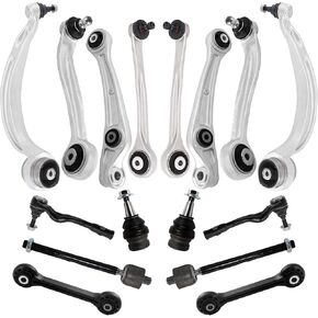 Suspension Front Control Arm Kit Compatible With 2004-2011 Audi A6 Saloon Avant Allroad Estate Front Upper & Lower Control Arm, Sway Bar Link Front, Front inner & Outer Tie Rod Ends in Kuwait