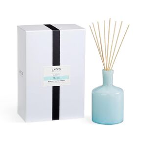 LAFCO New York Signature Reed Diffuser, Feu de Bois - 15 oz - Up to 9 Months Fragrance Life - Reusable, Hand Blown Glass Vessel - Natural Wood Reeds - Made in The USA in Kuwait