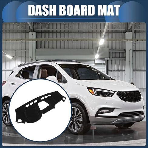غطاء لوحة القيادة، سجادة لوحة القيادة المركزية غير القابلة للانزلاق لسيارة Buick Encore 2013-2016 بوليستر أسود أزرق، قطعة واحدة in Saudi Arabia