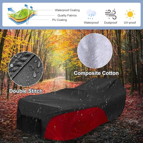Polaris Slingshot Cover, Waterproof Windproof Sunproof Outdoor Protection Internal Composite Cotton Compatible with Slingshot/S/SL/SLR/SLR LE, with Reflective Strips, Black&Grey in Saudi Arabia