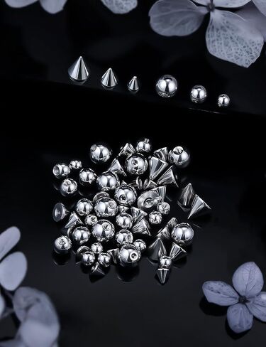 16/14g Replacement Piercing Changing Balls/Cones/Parts for Septum Tongue Bridge Eyebrow Lip Rings Medusa Labret Cheek Belly Button Cartilage Conch Helix Rook Tragus Industrial Earrings in Kuwait