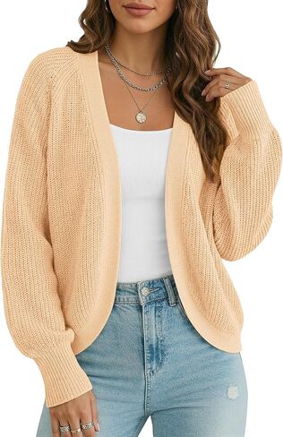 Cropped Cardigan Sweaters for Women Trendy Chunky Cable Knit Soft Cute Loose Sweaters Coats for Casual in Kuwait