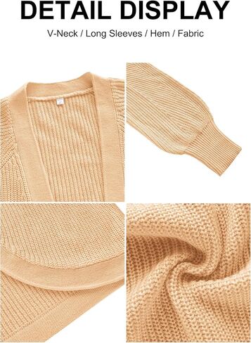 Cropped Cardigan Sweaters for Women Trendy Chunky Cable Knit Soft Cute Loose Sweaters Coats for Casual in Kuwait