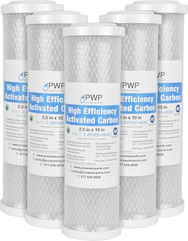 High Efficiency Activated Carbon Water Filter Cartridge 5 Micron Fits Standard 2.5 x10" Housings in Saudi Arabia