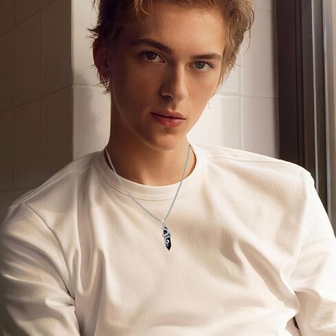 OHAYOO Octopus Tentacles Necklace 925 Sterling Silver Octopus Pendent Necklace Wrapped Obsidian Octopus Jewelry Gifts for Women in Kuwait