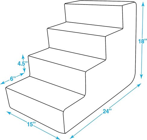 Best Pet Supplies Dog Stairs for Small Dogs & Cats, Foam Pet Steps Portable Ramp for Couch Sofa and High Bed Non-Slip Balanced Indoor Step Support, Paw Safe No Assembly - Sand, 5-Step in Saudi Arabia