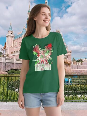 Women Magic Kingdom Shirt Castle Graphic Shirts Casual Family Vacation Holiday T Shirt Cute Short Sleeve Tee Top in Kuwait