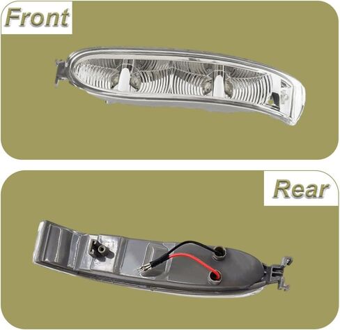 Left Car Rearview Mirror Turn Signal Indicator Light Driver Side | Amber Reverse Mirror LED Light Side Indicator Clearance Light Lamp Clear Lens 2002-2009 Compatible with Mercedes W209 CLK in Kuwait