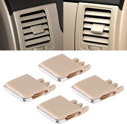 4Pcs Front Center AC Vent Air Conditioning Vent Outlet Tab Clips, Air Vent Clip Tab A/C Fresh Air Grille Clips, Front Left &Right AC Vent Air Vent Outlet Tab Clips, Black in Kuwait