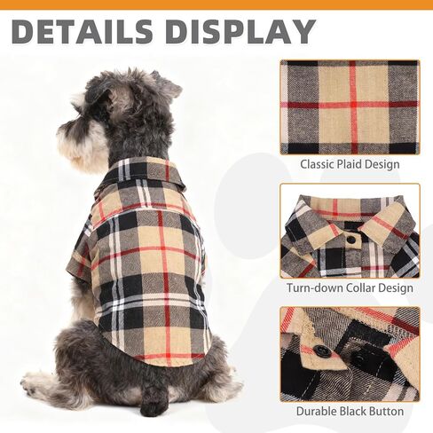 KOOLTAIL قميص الخريف للكلاب، قمصان منقوشة للحيوانات الأليفة باللون البرتقالي للهالوين، ملابس لطيفة للكلاب مناسبة لجميع المواسم، تي شيرت مريح للكلاب الصغيرة والمتوسطة والكبيرة والقطط، زي ملابس الحيوانات الأليفة، مقاس M in Kuwait