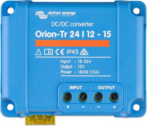 محول Victron Energy Orion-Tr DC إلى DC - 24/12 فولت، 10 أمبير 120 وات - IP43 محمي - لأنظمة البطاريات المزدوجة - غير معزولة in Saudi Arabia