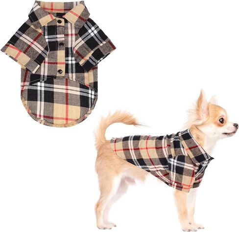 KOOLTAIL قميص الخريف للكلاب، قمصان منقوشة للحيوانات الأليفة باللون البرتقالي للهالوين، ملابس لطيفة للكلاب مناسبة لجميع المواسم، تي شيرت مريح للكلاب الصغيرة والمتوسطة والكبيرة والقطط، زي ملابس الحيوانات الأليفة، مقاس M in Kuwait