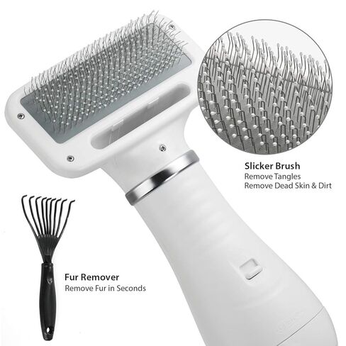 iPettie Breeze B540S Dog Grooming Hair Dryer with Slicker Brush, 2-in-1 Drying & Brushing Tool, Adjustable Temperature & Speed, Portable, Overheat Protection, Dog Blow Dryer for Dogs and Cats in Kuwait