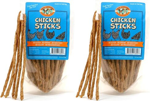 Chicken Sticks for Dogs - Dehydrated Chicken Dog Treats & Single Ingredient Dog Treat - High Protein, Low Fat Dog Treats - Chicken Treats for Dogs - Crunchy Dog Chew Sticks - 6.2oz in Saudi Arabia