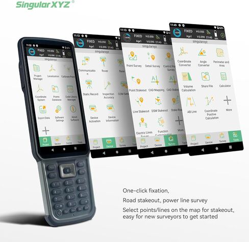 E1 GNSS GPS RTK معدات مسح الأراضي للمحطة الأساسية جهاز استقبال GNSS للمحطة الإجمالية مسح ثابت عالي الدقة، جمع الإحداثيات، مسح النقاط in Kuwait