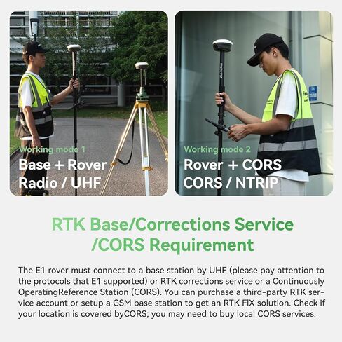 E1 GNSS GPS RTK معدات مسح الأراضي للمحطة الأساسية جهاز استقبال GNSS للمحطة الإجمالية مسح ثابت عالي الدقة، جمع الإحداثيات، مسح النقاط in Kuwait