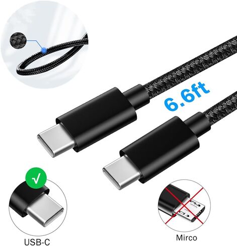 6.6Ft Braided Cable for Charging All Kindle Paperwhite, Kindle Fire, Kindle,Amazon Fire Tablet USB Charger Cord in Saudi Arabia
