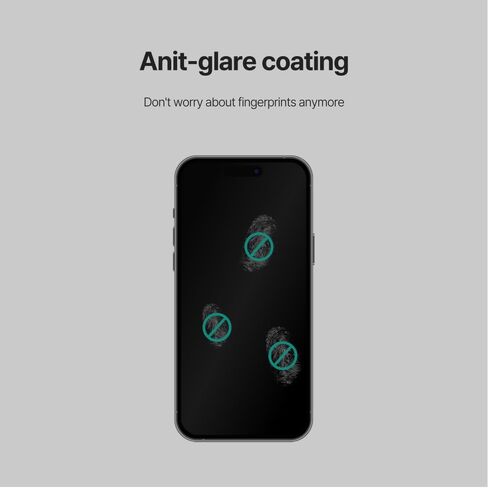 One Touch Anti Glare Matte Screen Protector for iphone13/13PRO/14 - Anti-Fingerprint Tempered Glass, Smooth as Silk, Install Frame, Easy To Install in Saudi Arabia