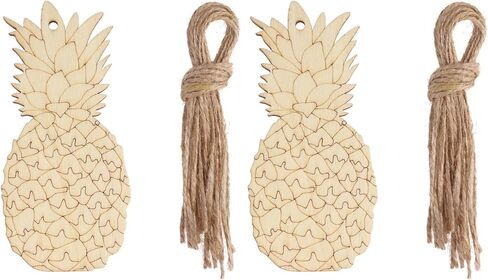 20pcs DIY Unfinished Cutout Wood Fruit Pendant Pineapple Wood Cutout Creative Wooden Pendant Wooden DIY Painting Slice Painting Wooden Slices Wood Chips Tag Christmas in Saudi Arabia