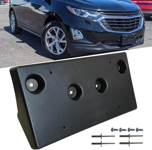 Front Bumper License Plate Frame Bracket Holder Fits for 2016 2017 Chevy Equinox Replace 23476043,GM1068197 in Kuwait