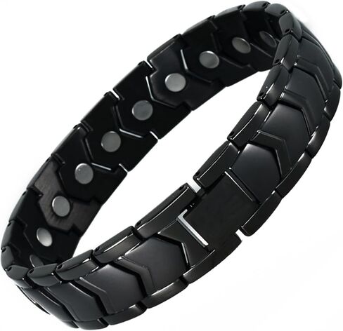 KYOSI Magnetic Bracelet for Men Silver-Gold Bracelet Stainless Steel Magnet Link Mens Jewelry 8.66 inches in Saudi Arabia