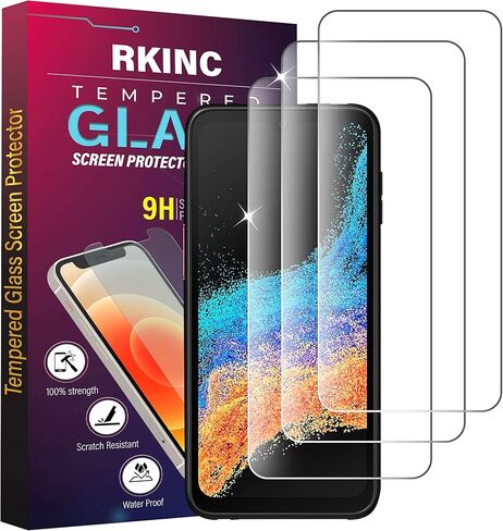 RKINC Screen Protector [3-Pack] for Samsung Galaxy A71 (4G/5G) / A72 (4G/5G) / A73 (5G), Tempered Glass Film Screen Protector, 0.33mm [LifetimeWarranty][Bubble-Free][Anti-Scratch][Anti-Shatter] in Saudi Arabia