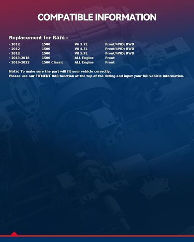 زوج من محمل العجلة الأمامية ومجموعة المحور من KAX 515151 مناسب لـ 2012-2018 Ram 1500، لـ 2019-2021 Ram 1500 Classic، 5 عروة مع ABS in Saudi Arabia