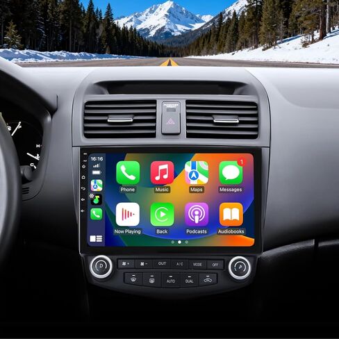 ترقية [2+32G] ستيريو راديو السيارة لهوندا أكورد 2003-2007، مع [Carplay & Android Auto] شاشة لمس 10.1 بوصة بلوتوث 5.0 ملاحة GPS 4G WiFi راديو AM/FM/RDS، مع كاميرا احتياطية DSP EQ AHD رباعية النواة in Kuwait