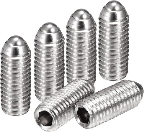 uxcell Ball Point Set Screws, M10 x 30mm 304 Stainless Steel Metric Spring Hex Socket Screw 6pcs in Saudi Arabia