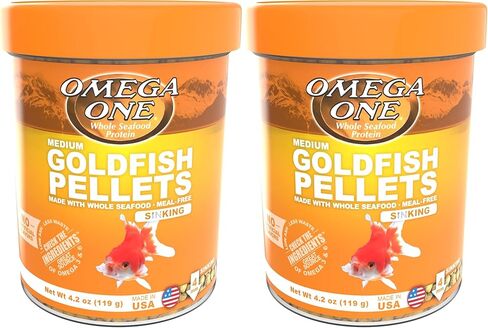 Omega One Goldfish Medium Pellets 4.2oz in Saudi Arabia
