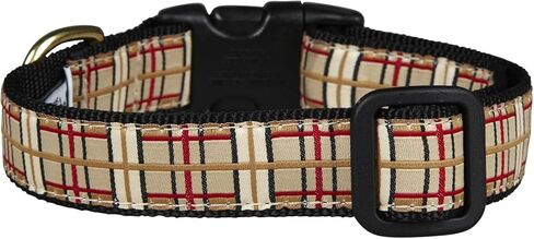 Up Country Plaid Dog Collar, Medium (12 to 18 inches) 1 inch Wide Width in Saudi Arabia