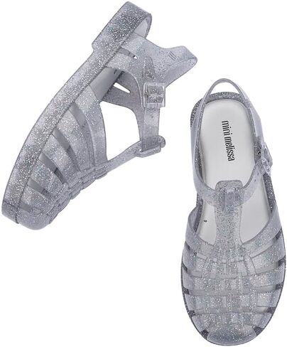 صندل جيلي ميني ميليسا بوسيشن للرضع والأطفال الصغار - حذاء جيلي الأصلي الأيقوني في التسعينيات، صندل الصيادين مع حزام قابل للتعديل وإبزيم جانبي، شفاف، 9 in Kuwait