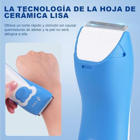 FBO Baby Hair Clippers,Pro Electric Hair Trimmer,Quiet Cordless Lithium-ion Battery Rechargeable Waterproof Baby Haircut Kit in Kuwait