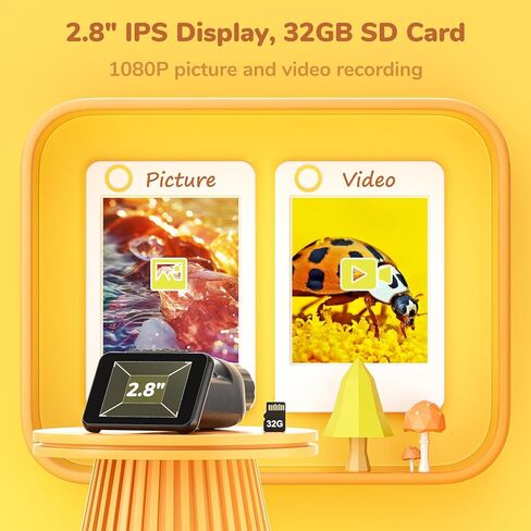 LM013 Portable Handheld Microscope for Kids Adults, 2.8" Pocket Digital Microscope with Screen, Science Microscope Kit for Kids Boys Girls 8-12, 8 LED, USB Output, Microscope Slides in Kuwait