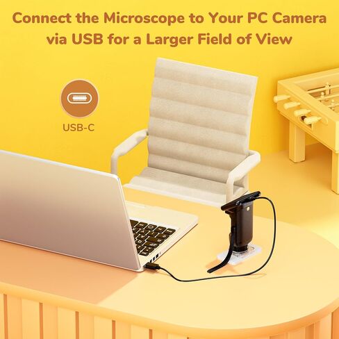 LM013 Portable Handheld Microscope for Kids Adults, 2.8" Pocket Digital Microscope with Screen, Science Microscope Kit for Kids Boys Girls 8-12, 8 LED, USB Output, Microscope Slides in Kuwait