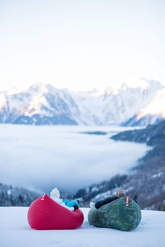 Fatboy Lamzac the Original Version 1 Inflatable Lounger with Carry Bag, Inflatable Couch for Indoor or Outdoor Hangout or Inflatable Lounge Air Chair - Black in Kuwait